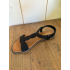 Zwarte sandalen met glitterrand 